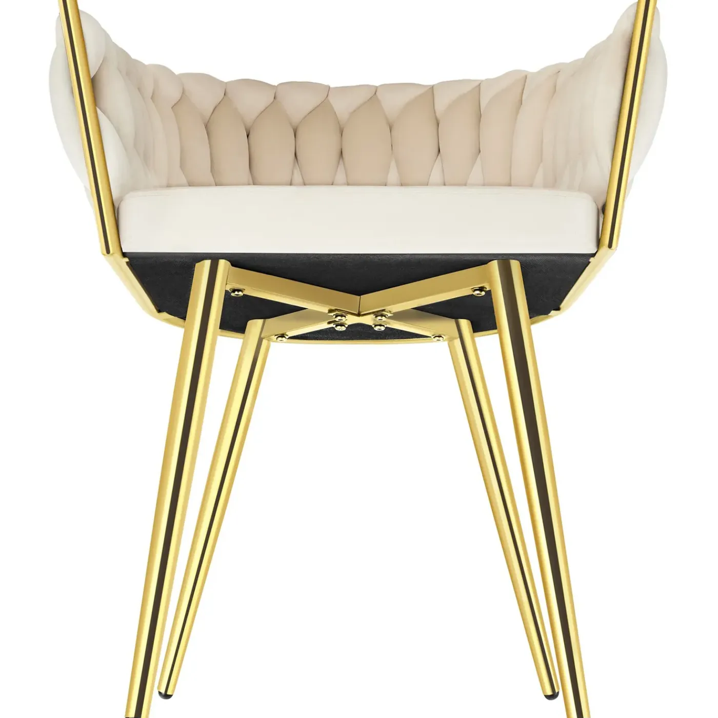 Tectake Set Eetkamerstoelen Astano Fluweel - Knoopdesign - Set Van 2