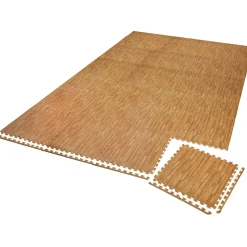 Tectake Set Van 24 Beschermingsmatten - Houtmotief