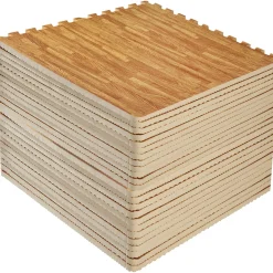 Tectake Set Van 24 Beschermingsmatten - Houtmotief