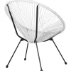 Tectake Set Van 2 Stoelen Santana Met Tafel - 2 Personen - Weerbestendig - Wit