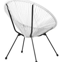 Tectake Set Van 2 Stoelen Santana Met Tafel - 2 Personen - Weerbestendig - Wit