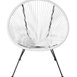 Tectake Set Van 2 Stoelen Santana Met Tafel - 2 Personen - Weerbestendig - Wit