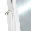 Tectake Sieradenkast Met Spiegel, Rechtopstaand, , Wit