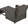 Tectake - Slaapstoel 3-in-1 6-voudig Verstelbare Rug Donkergrijs 82 X 80 X 86 Cm