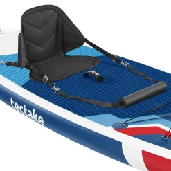 Tectake - Stand-up-paddleboard - Opblaasbaar - Kajakzitting - Tot 200 Kg - Rood En Blauw