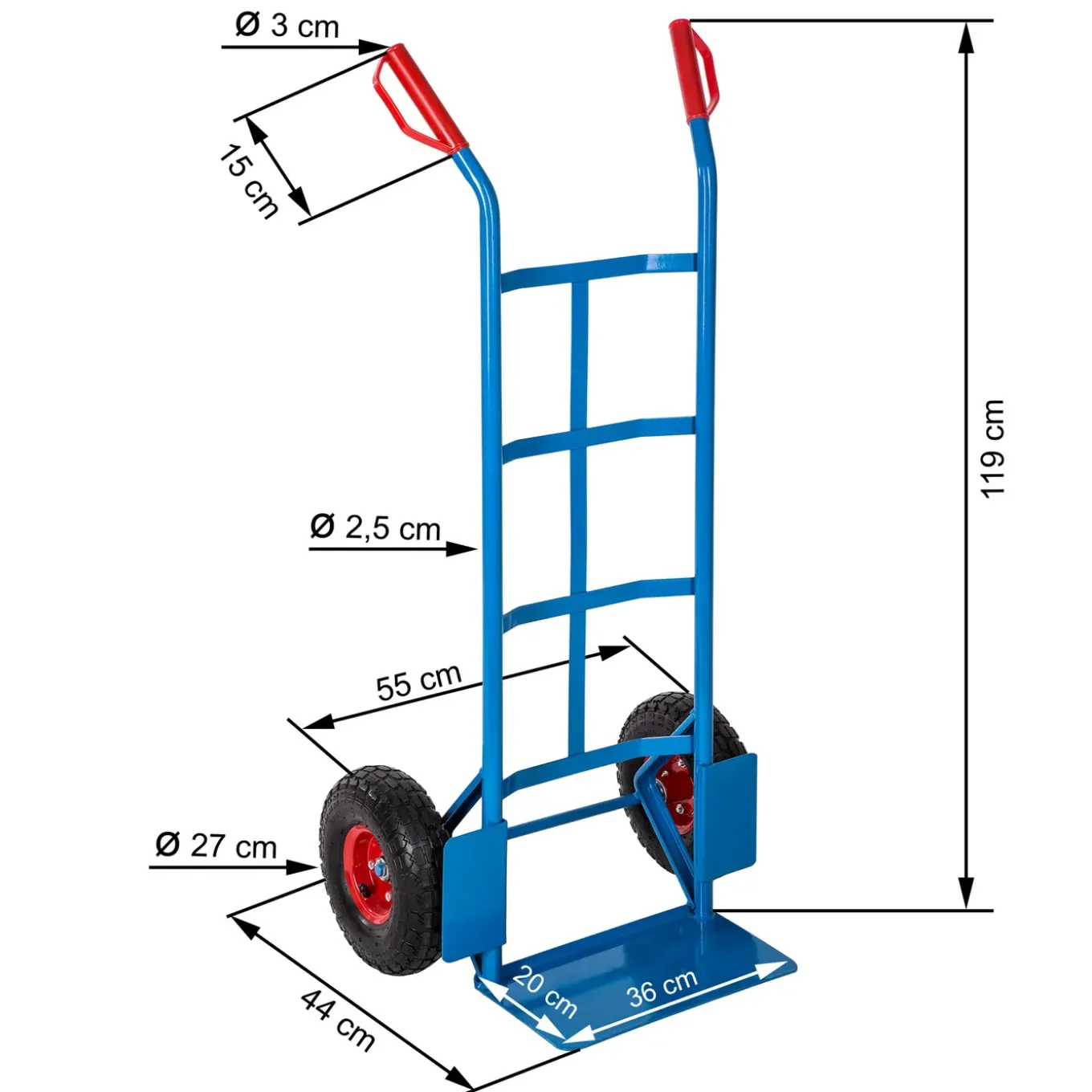 Tectake Steekwagen Tot 200 Kg - Blauw