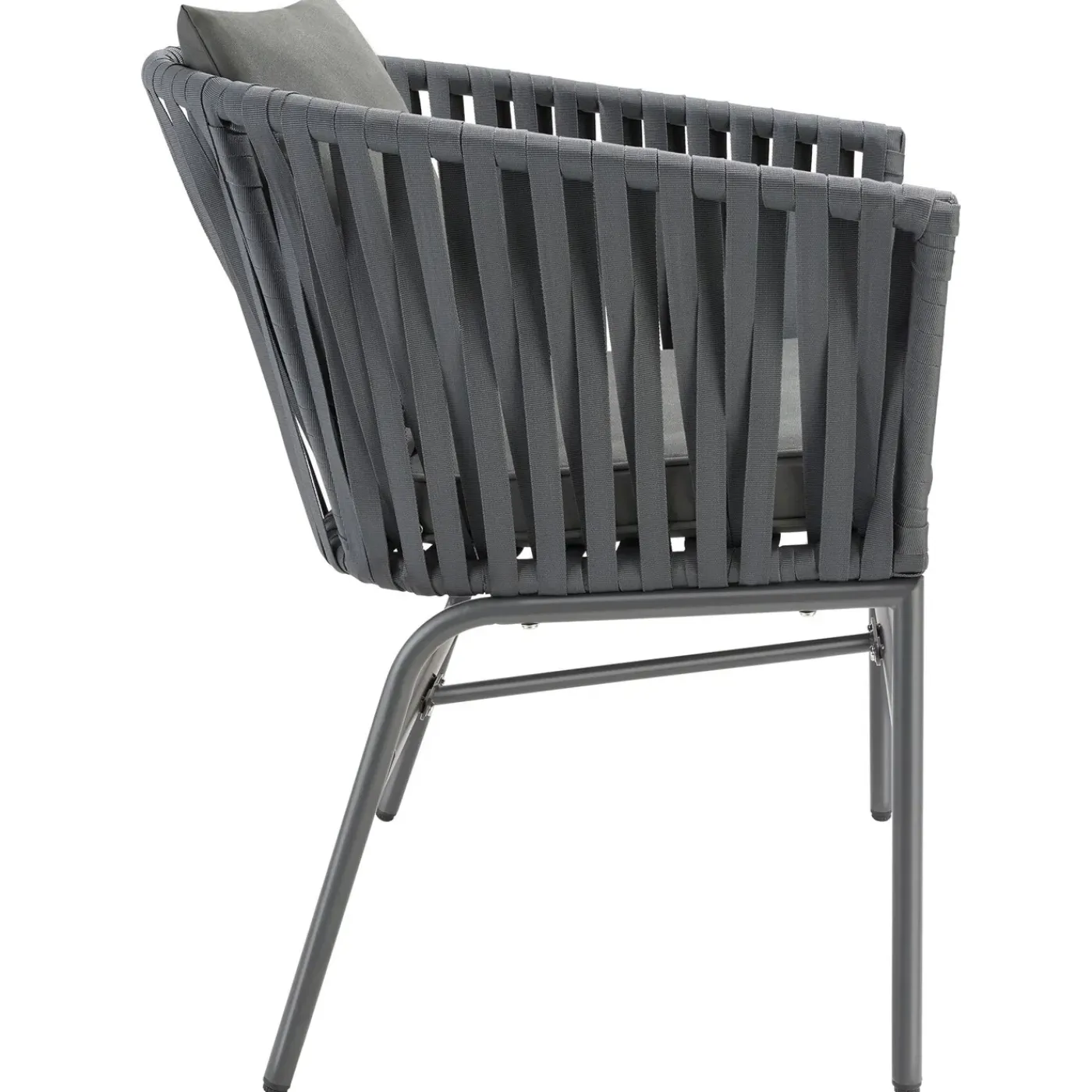 Tectake Stoelset Valeiras In Rope-design - Dikke Kussens - 60x61x77cm