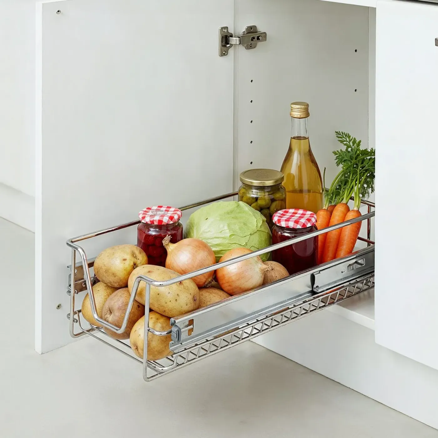 Tectake Telescopische Lade Voor Keuken En Slaapkamer Kasten - Grijs