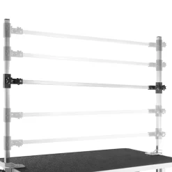 Tectake Trimtafel - Voor Honden Katten - Antislip Rubber - Aluminium Omranding - Zwart/zilver