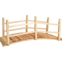 Tectake Tuinbrug Van Hout 137cm Lang - Bruin