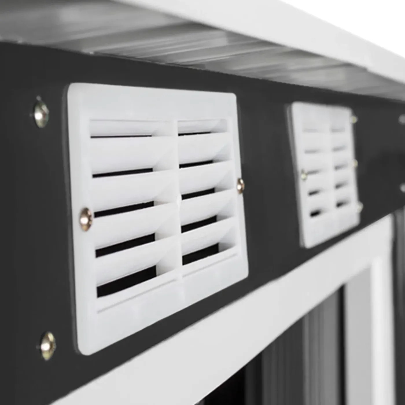 Tectake Tuinhuis Met Hellend Dak - Grijs/wit