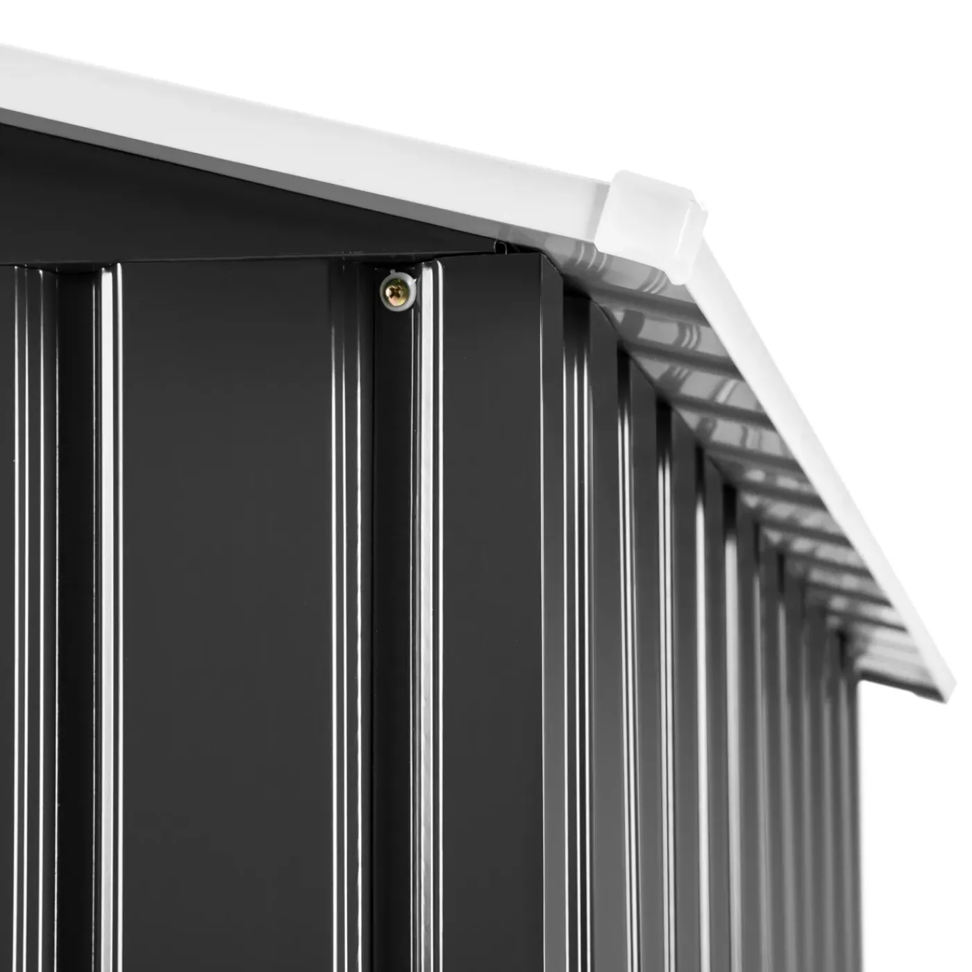 Tectake Tuinhuis Met Zadeldak - Grijs/wit