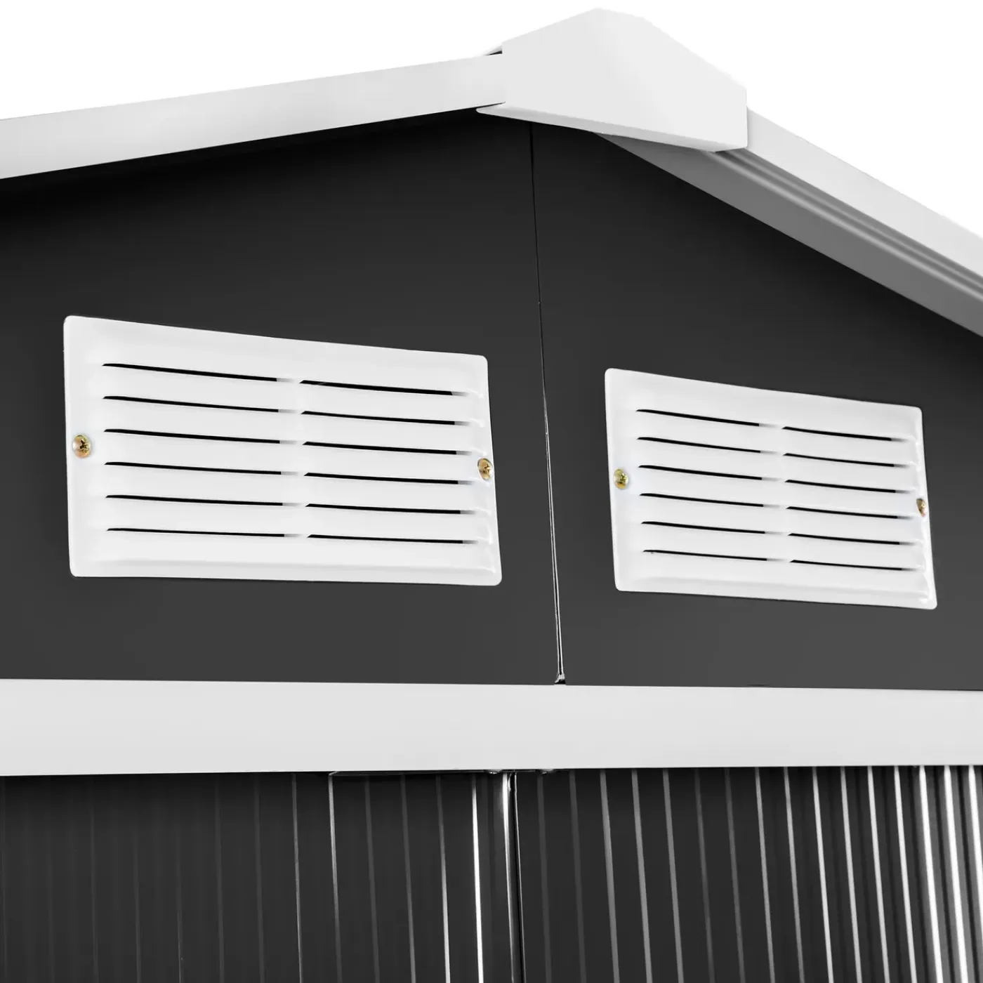 Tectake Tuinhuis Met Zadeldak - Grijs/wit