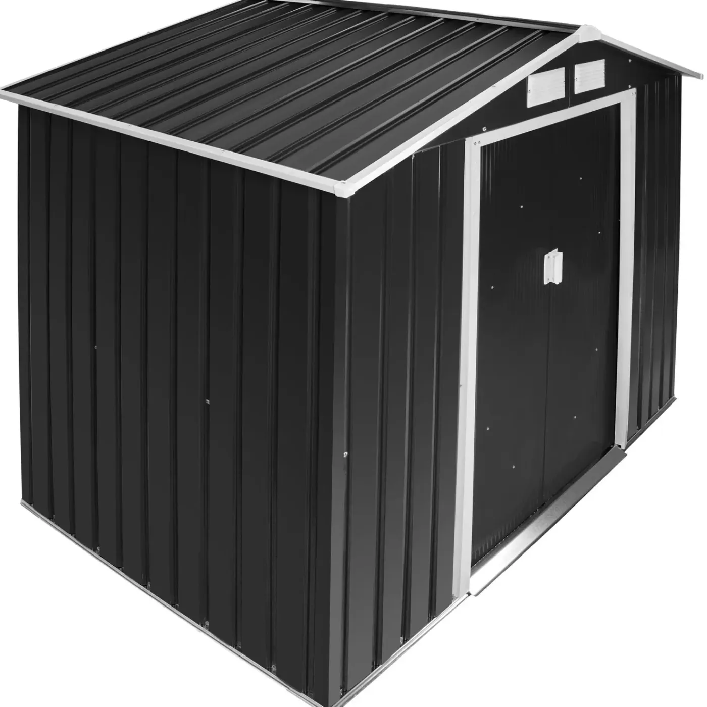 Tectake Tuinhuis Met Zadeldak - Grijs/wit