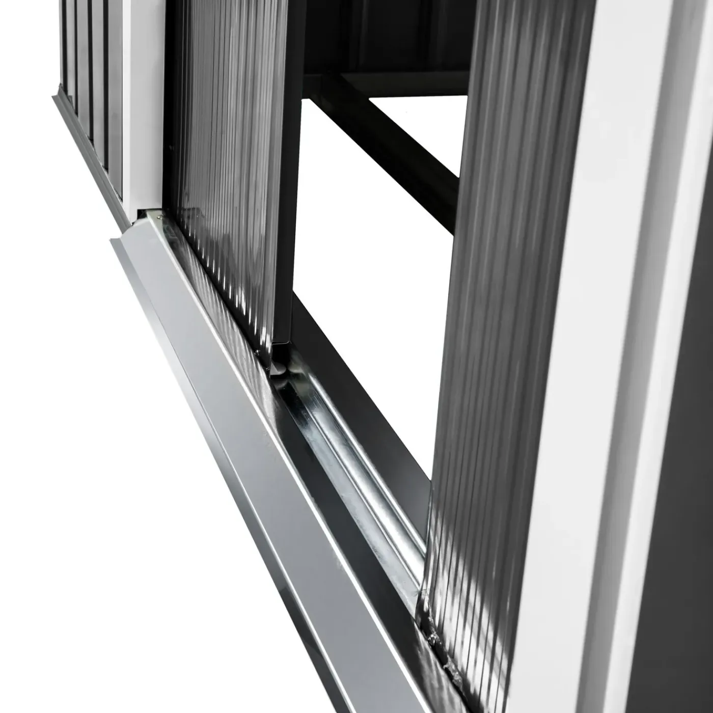 Tectake Tuinhuis Met Zadeldak - Grijs/wit