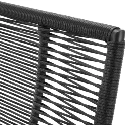 Tectake Tuin-loungebank Sundo In Rope-design Van Wicker - 2 Personen - Antraciet