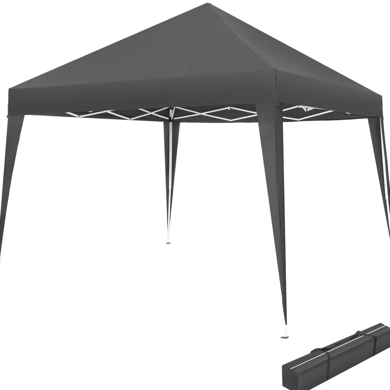 Tectake Tuinpaviljoen Linosa Opvouwbaar 3x3m - In Hoogte Verstelbare Poten - Grijs