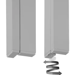 Tectake - Tuintafel - Roestvrij Aluminium - Houtlook - Verstelbare Voetjes - Zilver/grijs