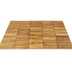 Tectake Tuintegels Tabula Lamellen Van 4 - 31 X 31 Cm - Set Van 20 Terrastegels - Bruin