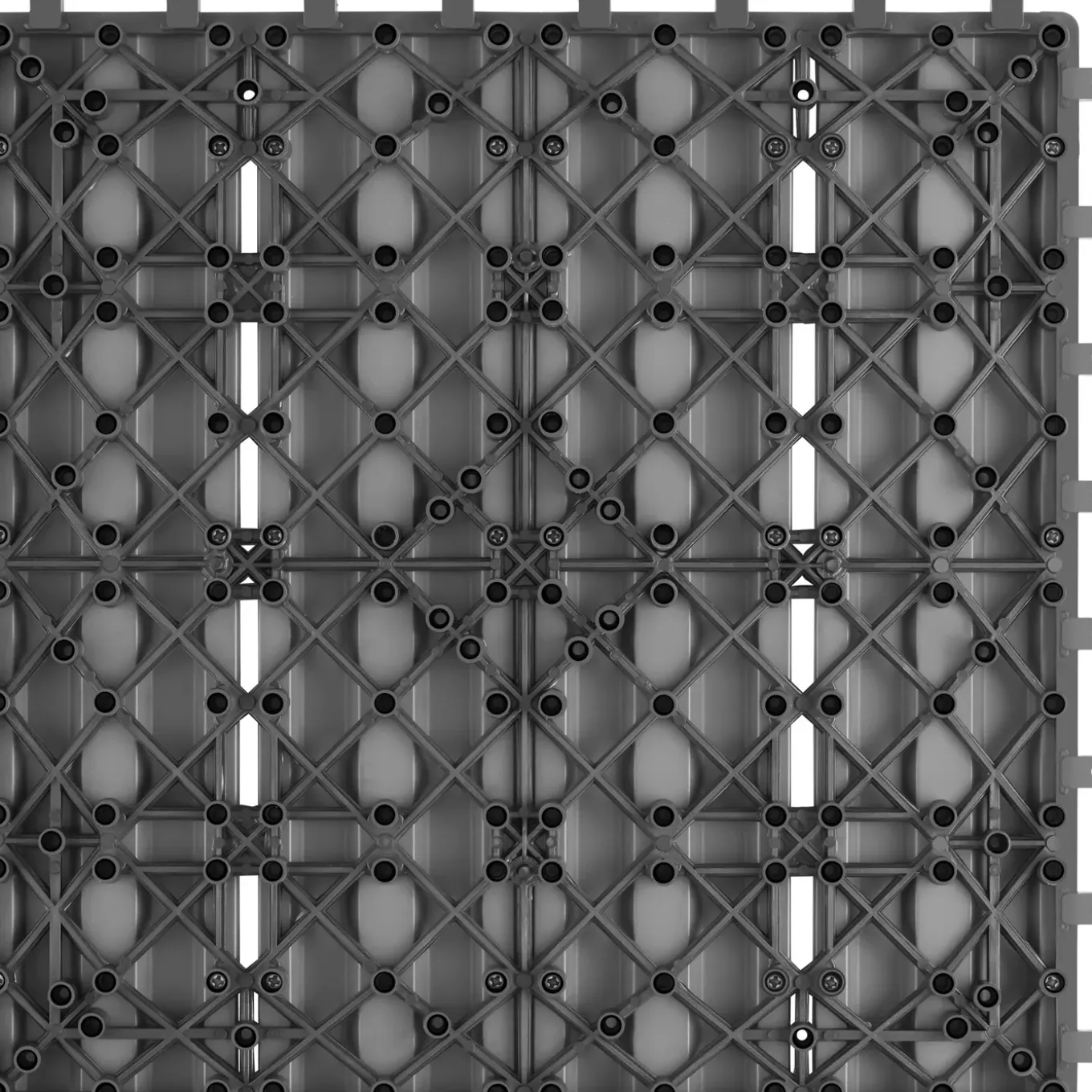 Tectake Tuintegels Tegulas, Wpc In Houtlook - 31 X 31 Cm - Set Van 22 Terrastegels - Grijs