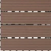 Tectake Tuintegels Tegulas, Wpc In Houtlook - 31 X 31 Cm - Set Van 11 Terrastegels - Bruin