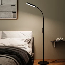 Tectake Vloerlamp Prisma Led - 5 Lichtmodi - 12 W - Dimbaar - Zwart