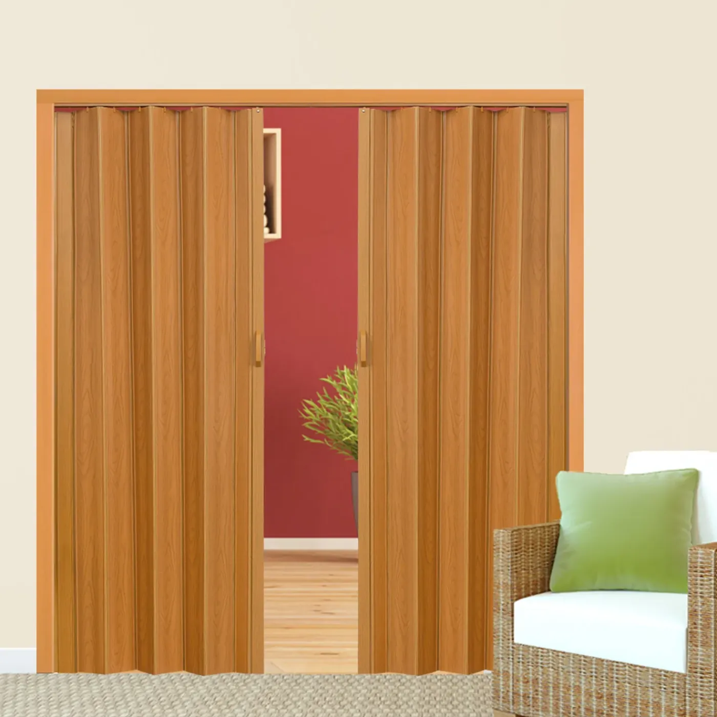 Tectake Vouwdeur 203 X 80 Cm - Hazelaar