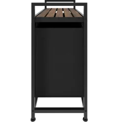Tectake Wassorteerder Met Plank - Industriële Stijl - Zwart/bruin