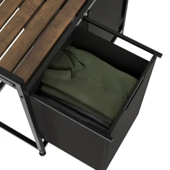 Tectake Wassorteerder Met Plank - Industriële Stijl - Zwart/bruin