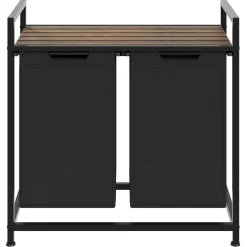 Tectake Wassorteerder Met Plank - Industriële Stijl - Zwart/bruin
