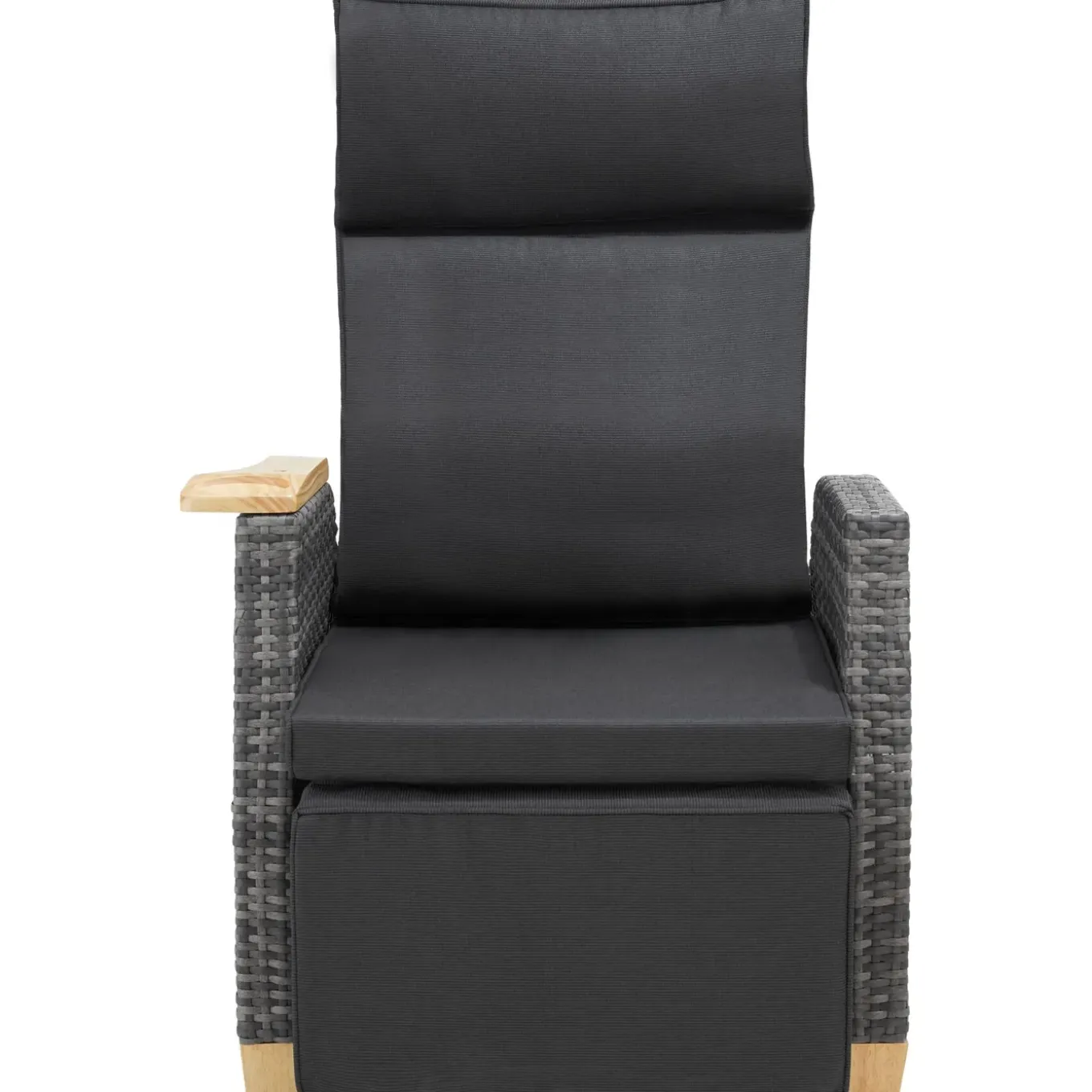Tectake Wickerfauteuil Pescara Met Aluminium Frame - Verstelbare Rugleuning - Grijs