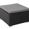 Tectake Wicker Lounge Lignano - 4 Personen - Weerbestendig - Zwart