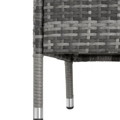 Tectake Wicker Tuinbank Met Tafel - Grijs/lichtgrijs