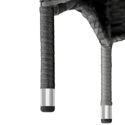 Tectake 2 Wicker Tuinstoelen Met 4 Kussenhoezen - Set Van 2 - Grijs/lichtgrijs