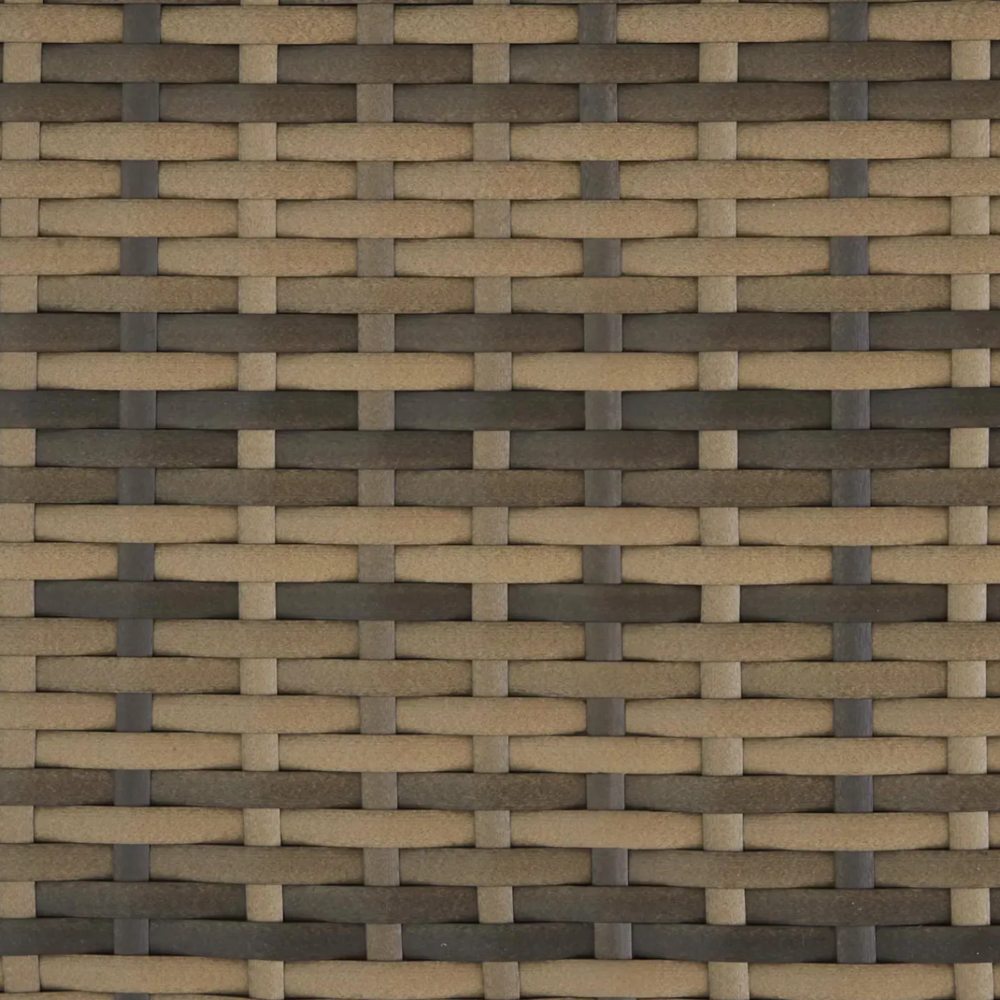 Tectake Wicker Zitgroep - Natuur - Inclusief Beschermhoes - Modulaire Buitenmeubelen