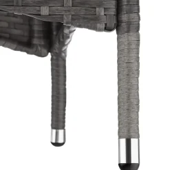 Tectake Wicker Zitgroep Porto 6+1 Met Beschermhoes - 6 Personen - Weerbestendig - Grijs/wit