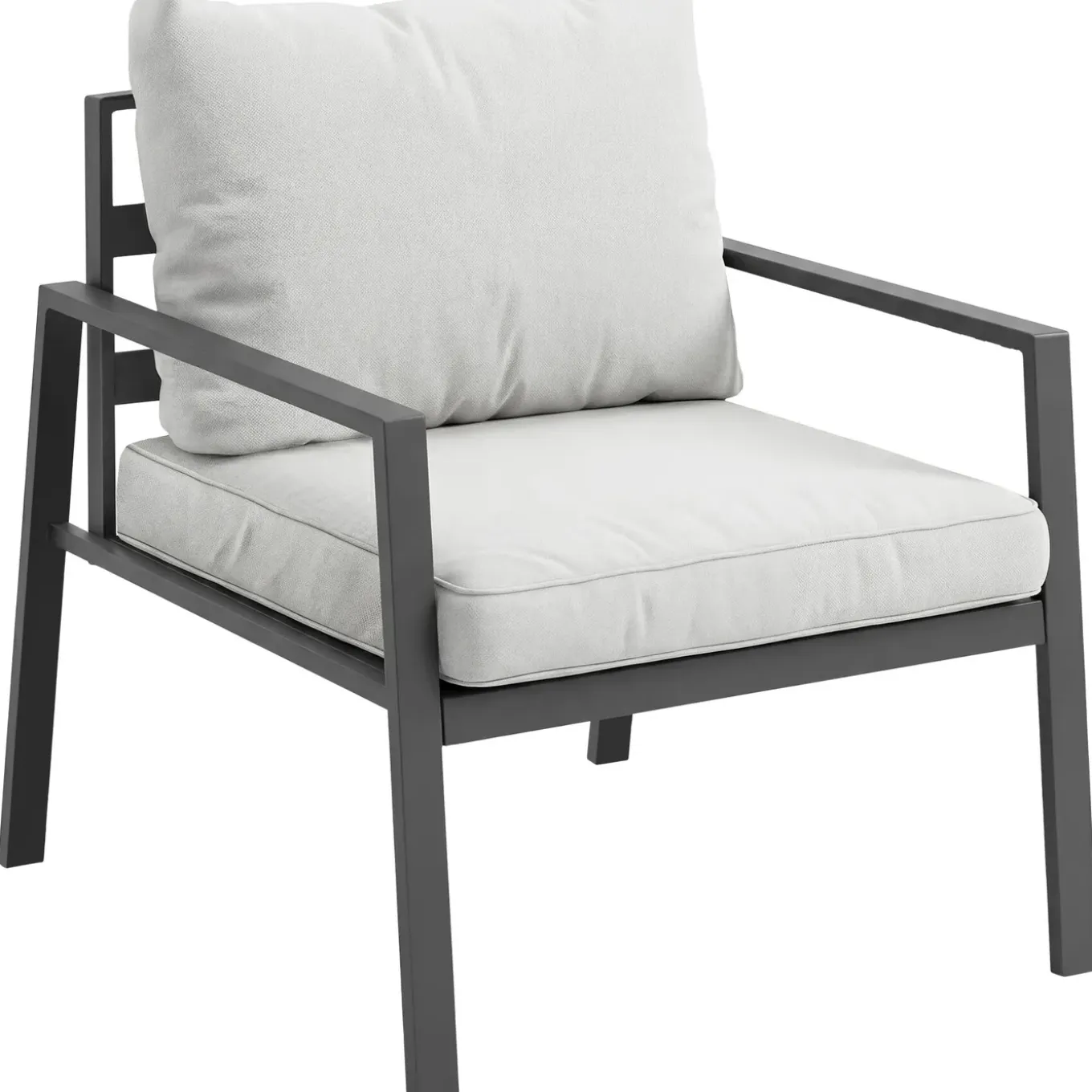 Tectake Zitgroep Göteborg Met Tafel - 4 Personen - Dikte Van De Zitkussens: 10 Cm - Lichtgrijs