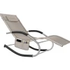 Tectake Zonnebed Taya - Ergonomisch - Schommelfunctie - Beige