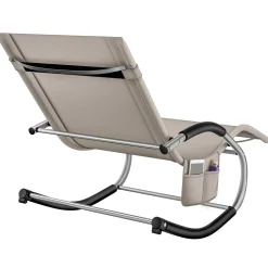 Tectake Zonnebed Taya - Ergonomisch - Schommelfunctie - Beige