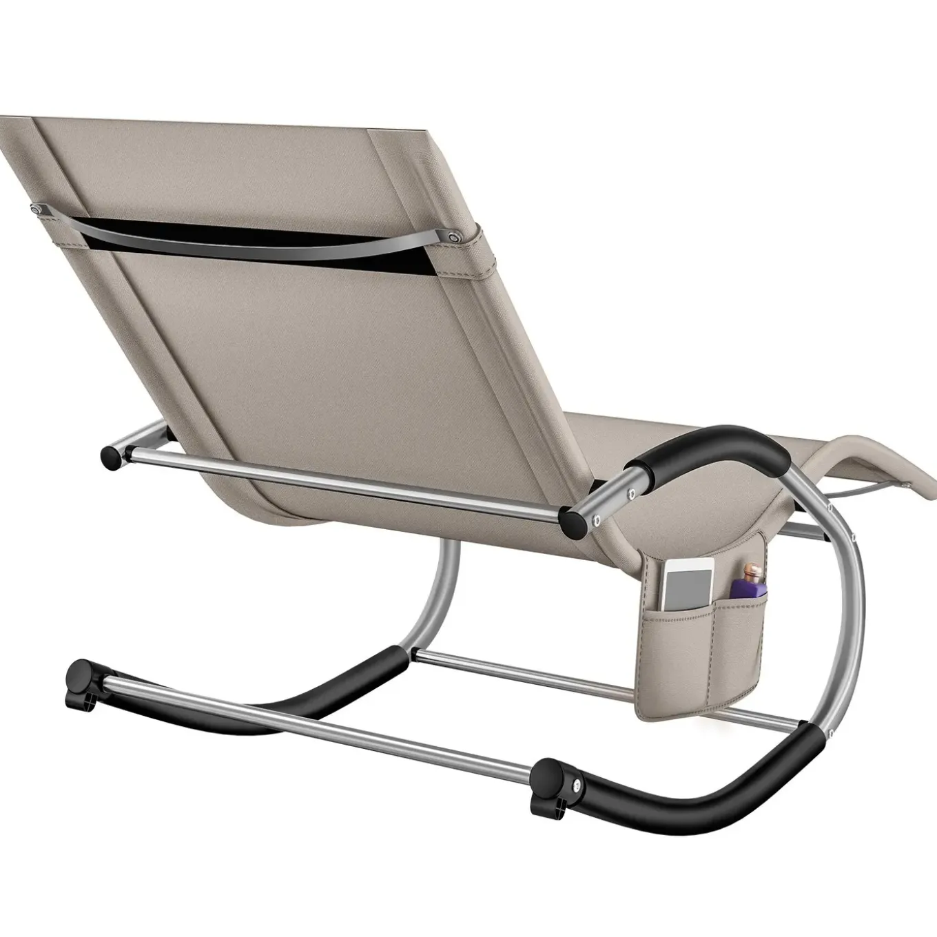 Tectake Zonnebed Taya - Ergonomisch - Schommelfunctie - Beige