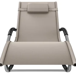Tectake Zonnebed Taya - Ergonomisch - Schommelfunctie - Beige