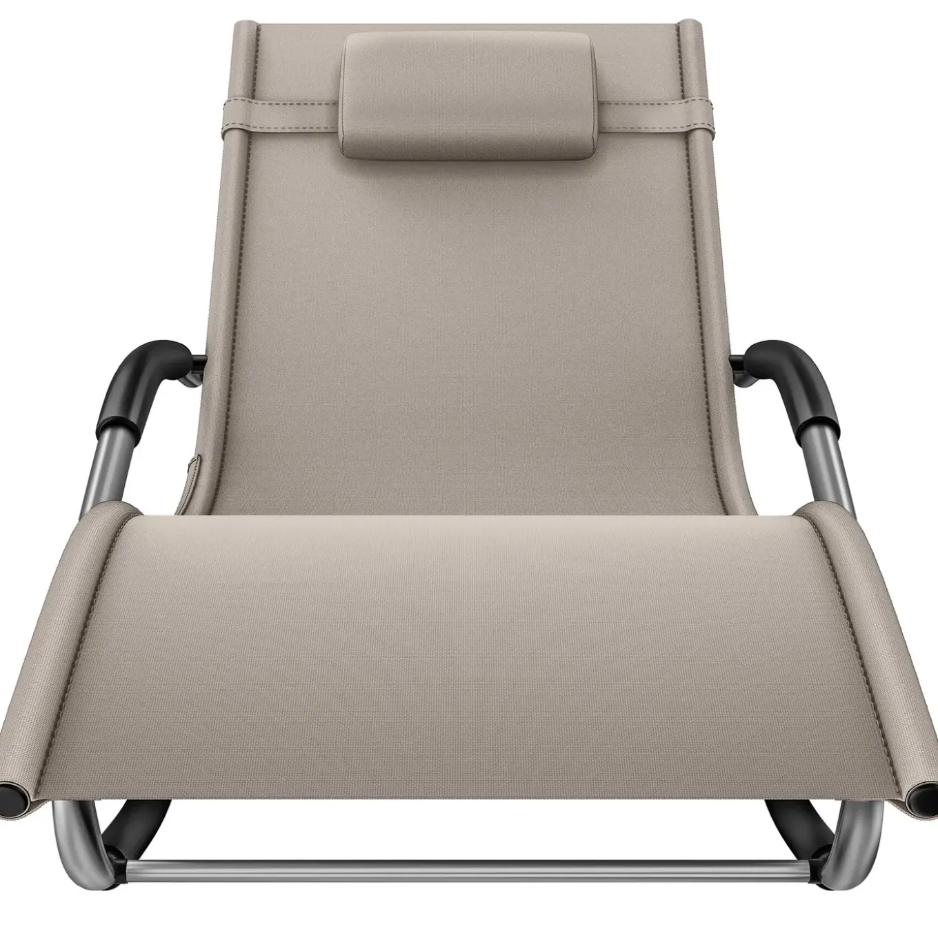 Tectake Zonnebed Taya - Ergonomisch - Schommelfunctie - Beige
