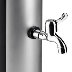 Tectake Zonnedouche Milieuvriendelijk Uv-bestendig Instelbare Draaibare Mengkraan Zwart Zilver