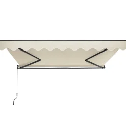 Tectake Zonnescherm Ornella Met Wandhouder, 250 X 200 Cm, Donkergrijs