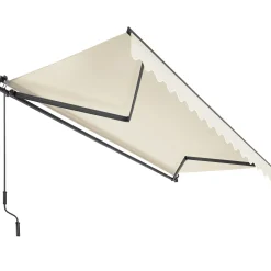 Tectake Zonnescherm Ornella Met Wandhouder, 250 X 200 Cm, Donkergrijs