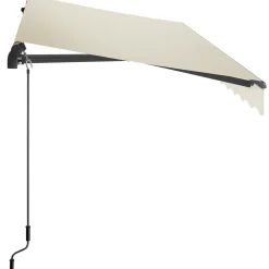 Tectake Zonnescherm Ornella Met Wandhouder, 250 X 200 Cm, Donkergrijs