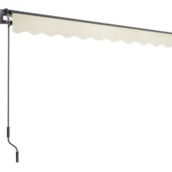 Tectake Zonnescherm Ornella Met Wandhouder, 250 X 200 Cm, Donkergrijs
