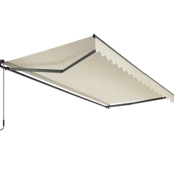 Tectake Zonnescherm Ornella Met Wandhouder, 250 X 200 Cm, Donkergrijs