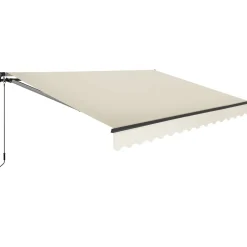 Tectake Zonnescherm Ornella Met Wandhouder, 250 X 200 Cm, Donkergrijs