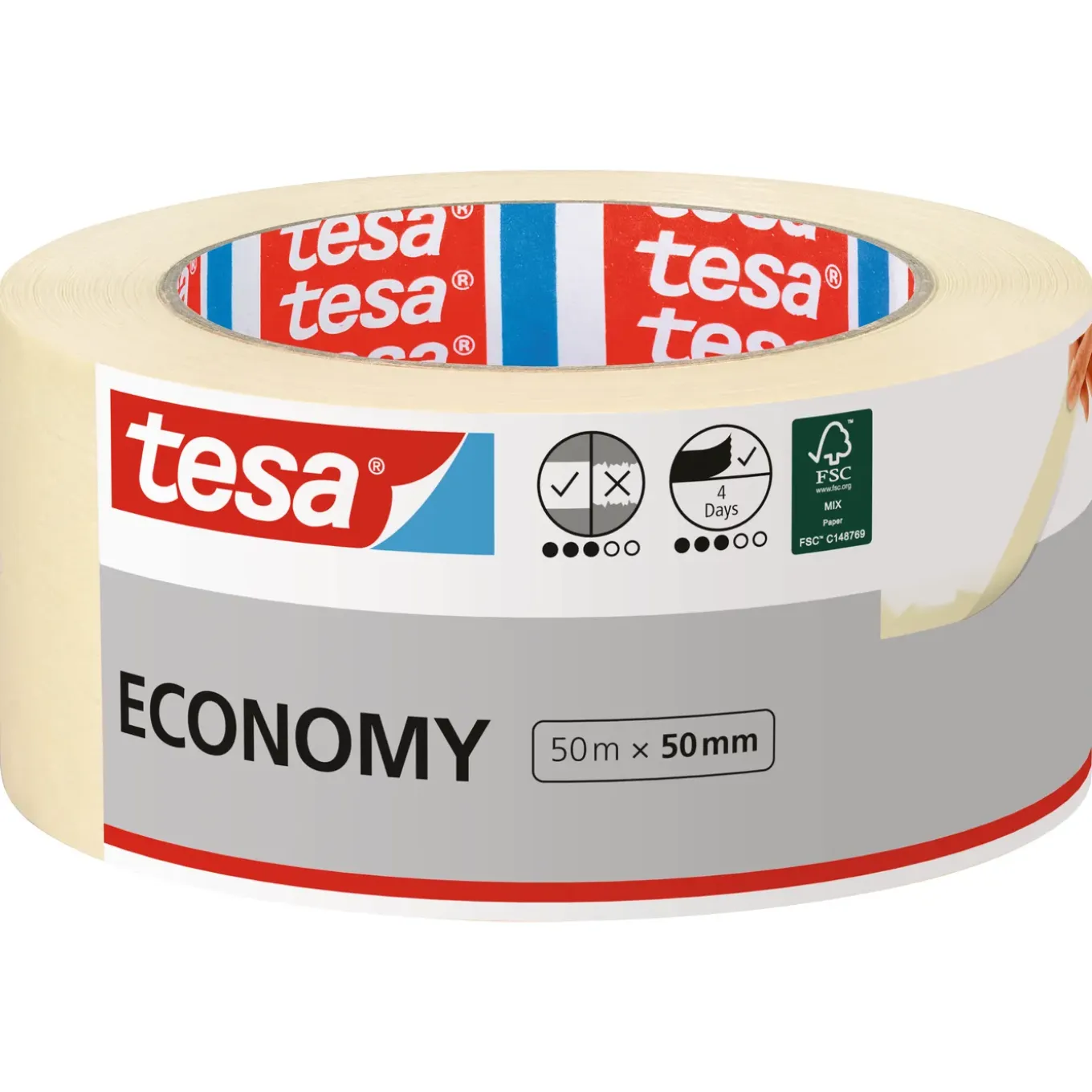 Tesa afplaktape Economy Masking 50m50mm